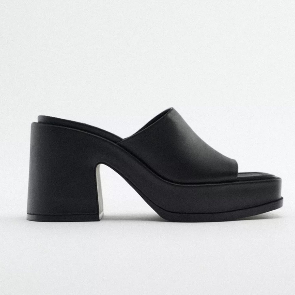Like New, Zara Platform Slides, Size 40